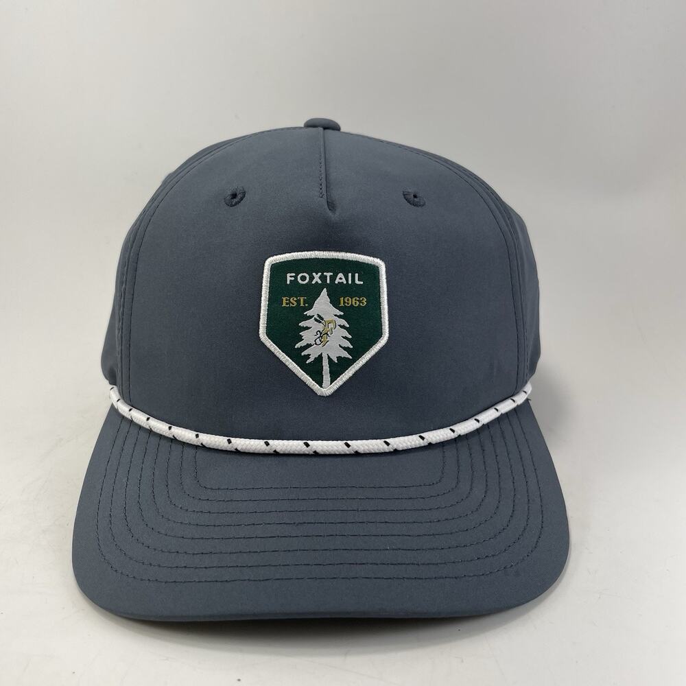 Swannies Golf Hat Foxtail Gray Rope Snapback Cap Mens Structured Adjustable